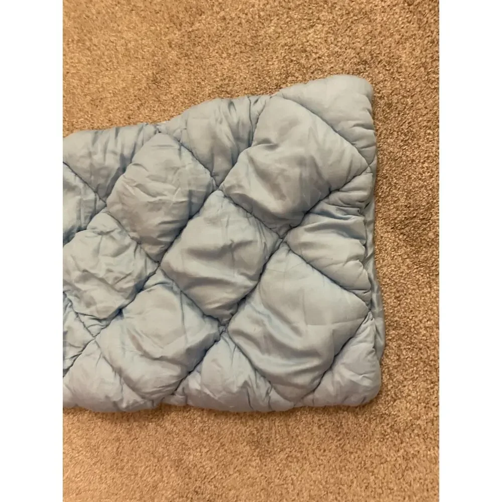 Anthropologie Modal Textured Quilted Standard Sham Baby Blue Single